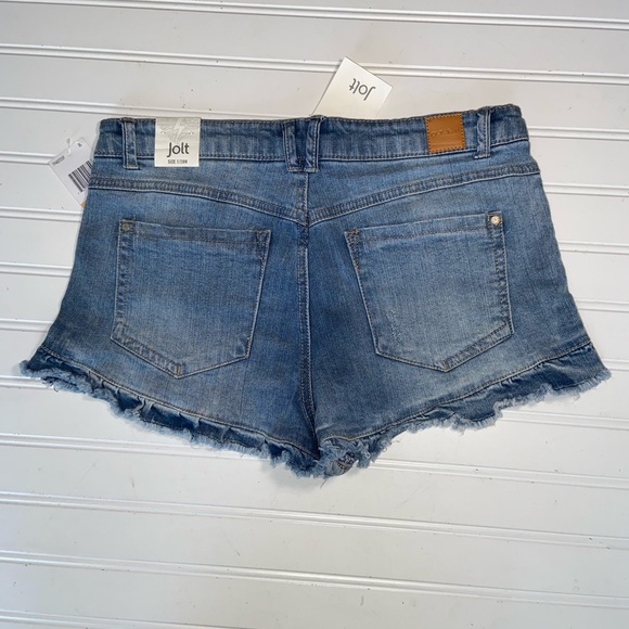 Jolt Ladies Ruffled Bottom Zip Jr Jean Shorts Jr Sz 9 Available New w tags - Picture 5 of 13